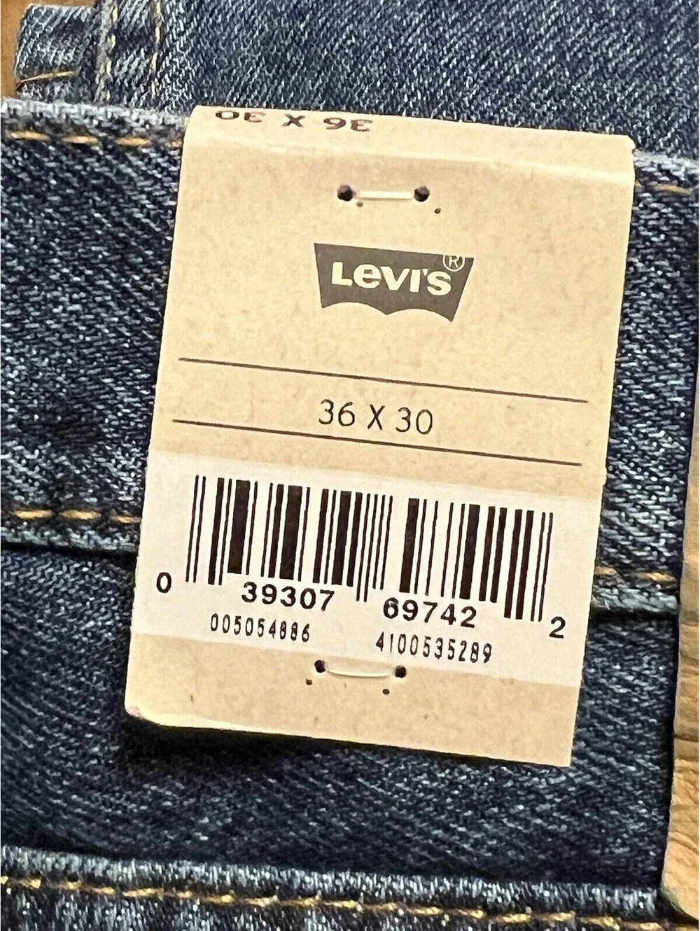 Levi's 505 Jeans Men's 36x30 Regular Fit Straight Leg Dark Stonewash Blue